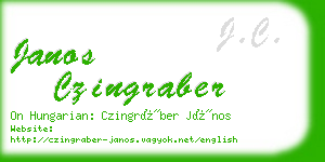 janos czingraber business card